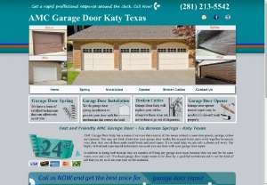 Garage Door Katy TX - AMC Garage Door Katy has a menu of services that cater to all the issues related to your door panels, springs, cables and openers. You may not think about how your garage door works, but several dozen parts work together to operate your door. Any one of these parts could break and need repair. If you need help, we are only a phone call away. Our highly skilled and experienced technicians can assist you any time with your garage door repair.