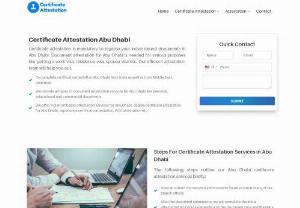 Certificate Attestation in Abu Dhabi | MOFA Attestation Abu Dhabi - Get Your Certificate Attestation in Abu Dhabi with Secure & Fast Service. We provide all types of document attestation services in Abu Dhabi like MOFA attestation.