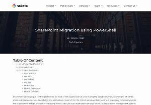 SharePoint Migration Tool Using PowerShell - Instead of just the automated or semi-automated selection of file systems to be migrated,a custom Sharepoint migration might be the need for some organizations due data limit or time constraints. Manually migrating the files one by one in such cases is practically impossible for such a huge amount of data. This is where PowerShell migration comes into play. Get to know what is it.