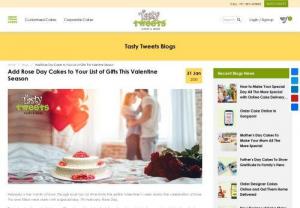 Rose Day Cakes in Gurgaon | Rose Cake @ Tasty Tweets - Tasty Tweets offers rose day cakes in Gurgaon. Order cakes online at Rose Day 7th February and celebrates this love-filled day with your beloved. Add rose day cakes to your list of gifts this valentine season.