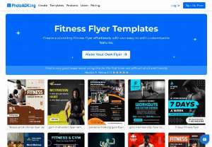 Fitness Flyer - Motivate fitness enthusiasts to sign up for gym memberships by the use of marketing flyers. An all-purpose online fitness flyer maker that lets you design a fitness flyer on your own.