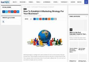How To Establish A Marketing Strategy For Your Business? - Marketing strategy is a strategy that is used to promote and sell a service or product that your business holds. Such strategies include buy one get one free deals on products that you offer. Other examples could include a free product or service with a different item.