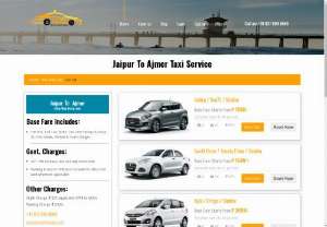 Jaipur to Ajmer Taxi Fare | Lowest Taxi Cab Fare - eTaxiGo - Jaipur to Ajmer Taxi Fare, hire a cab for a full day from Jaipur to Ajmer. Available for all cab types AC, Economical, SUV, Sedan, and Tempo Traveller.