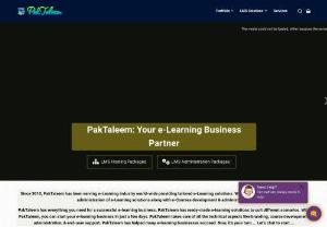paktaleen web Hosting - Since 2010, PakTaleem has been serving the e-Learning industry world-wide providing tailored e-Learning solutions. We serve in development, hosting, and administration of e-Learning solutions along with e-Courses development & administration