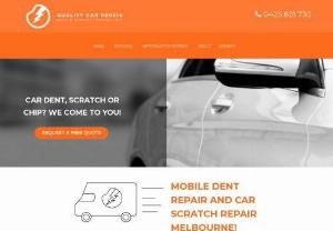 Car Dent Removal - Quality Car Repair is one of Melbourne\'s most trusted mobile panel beating and spray painting businesses. We specialise in car repairs, coming to you to repair cosmetic damage fast. Call our experts today for a free quote and exceptionally fast service.