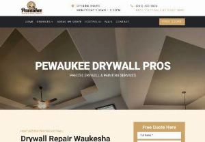 Pewaukee Drywall and Painting Services - Are you looking for a quality drywall service thats completed in a timely manner? Youve come to the right place! Pewaukee Drywall Pros offer a multitude of drywall services for both residential and commercial properties. Our team of highly experienced professionals have been providing excellent work throughout Waukesha County, WI for years. When it comes to drywall, we know exactly what were doing. We offer drywall installation, repair, remodeling, restoration, texture installation, and...