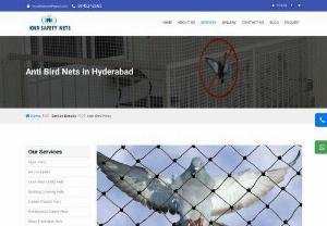 Anti bird net in Hyderabad - KNR Safety Nets offers bird control service in Hyderabad like anti bird netting, pigeon protection net, bird spikes, industrial bird netting & pigeon netting installation,we are giving fantastic quality.
