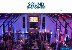 Sound Engagement - Offering a passionate, innovative, creative and modern event unique to you. We are a husband and wife team that offers visual entertainment, lighting design and AV production. We love collaboration and want to help you create a celebration that is magical for you and your guests. Providing a one of kind and stress free planning experience you won\'t receive anywhere else. We only do one event a day as we want to dedicate all our time to your event.