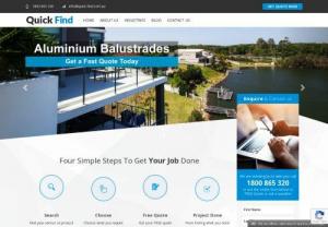 Aluminium Balustrades - Add more style, grace, value, and functionality to your home with Professionally designed and installed Aluminium Balustrades from Quick Find. Call us today.