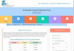 MSRIT Fees Structure | MS Ramaiah Institute of Technology Fee Structure - MS Ramaiah Institute of Technology fees structure is very moderate. MSRIT fees structure Helpline - 09743277777