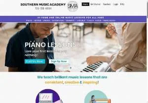 Screenshot of Southern Music Academy: In-Home Music Lessons