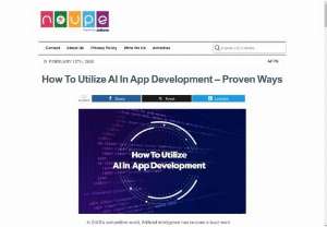 Get The  Right Methods About How To Use AI In App Development? - Here know The Best Way To Utilize Artificial Intelligence In Mobile App Development.