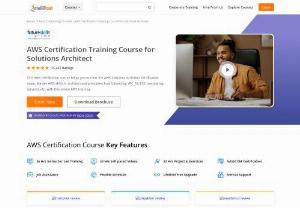 Get The Best AWS Course in Hyderabad from Intellipaat - The AWS Course in Hyderabad is made to help you gain in-depth understanding of Amazon Web Services (AWS) architectural principles and services such as IAM, VPC, EC2, EBS and more. The course is all about the latest exam announced by AWS, and you will learn the way to design and scale AWS Cloud implementations with best practices recommended by Amazon. AWS training certification makes you eligible for average salaries of $129,000 per year, so get started in this exciting field today.