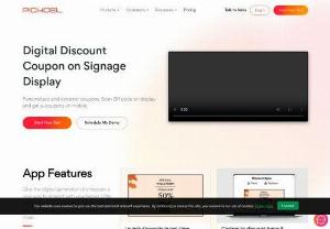 Digital Discount Coupon on Signage Display - Engage and attract more customers to your store by offering them realtime, dynamic and personalised discount with the help of Pickcels retail discount solutions