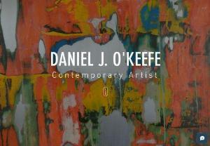 Daniel J. O\'Keefe - Daniel J. OKeefe is an American Contemporary painter. OKeefe\'s abstract paintings implement dynamic production techniques through layered expressive strokes in vibrantly colored hues, creating all-over energetic compositions expressing emotions inspired by contemporary life.