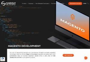 Magento Development Services | Custom Magento Development - SpryBit is well known Magento Development Company offering exclusive Magento Development Services. We provide fully responsive theme design and custom Magento Development. Hire Magento Developer for your ecommerce projects.