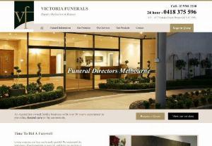 VICTORIA FUNERALS - At Victoria Funerals, we are a team of experienced funeral directors in Melbourne with just one goal in mind: support the people of Victoria during personal loss and arrange an appropriate farewell for their loved ones.