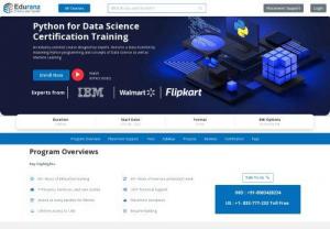 Python for Data Science Course - Eduranz  Online Python for Data Science course, you can learn & master the concepts of Python with  Data science from. This Python for Data Science Certification will also help you master important Python programming concepts such as data operations, file operations, object-oriented programming, and various Python libraries such as Pandas, Numpy, Matplotlib, which are important for data science.