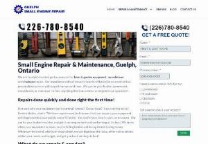 Guelph Small Engine Repair - Guelph\'s best professional small engine mechanics! We repair all makes and models of: lawnmowers, snowblowers, chainsaws, concrete saws, garden equipment, gas powered engines and more!