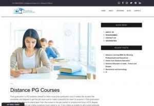 Benefits to learn Distance Education PG Courses? - Distance Education PG courses can be useful for professionals seeking career advancement.