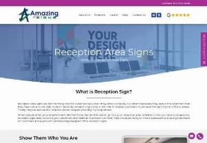 Best Reception Area Signs for Your Business in Tampa, FL - Reception signs are great for gaining visitors/customers/clients trust and make your business stand out! Amazing Signs design custom-made reception area signs in Tampa, Florida. Call us today @ (813) 779 7446
