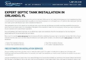 orlando septic services - When it comes to finding septic tank installation service in Orlando, FL, choose A & L Septic Products Inc. To learn more about the services offered here visit our site now.