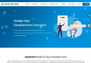 Nodejs App Development Company - Appentus Technologies is one of the leading Node.JS Development company with our innovative and creative development solutions. We have served our clients with the most scalable and cost-effective solutions. With our unmatchable development standards and quality services, we are framed as the best Node.Js app development company across the globe.