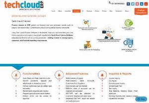 Cloud Based Financial Management Software in Hyderabad, India - Tech Cloud ERP provides Cloud Based Financial Management Software in Hyderabad, India which integrate into departments on a single platform. Every department processes automatically integrated with the financial management systems and generate reports such as ledgers, trial balance data, overall balance sheets.