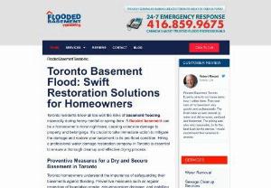 Flooded Basement Toronto - Flooded Basement Toronto, is a highly-experienced flooded basement restoration company.  If you have a Flooded Basement in Toronto and you do not know who to contact, you can call us today.