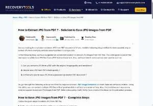 Screenshot of How to Extract JPG from PDF