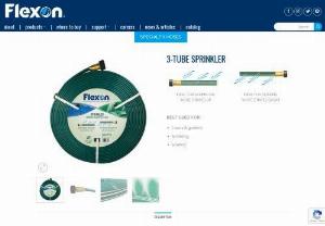 Durable Garden Sprinkler - Flexon's 3-tube sprinkler is ideal for sprinkling or soaking lawns and gardens. It can also be used face up for sprinkling or face down for soaking.