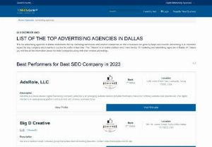 Top Advertising Agencies In Dallas - 10Seos - Top Advertising Agencies in Dallas, client reviews of the leading advertising and marketing agencies. Hire the best marketing companies for your needs