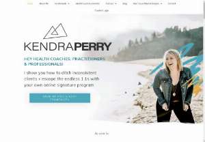 Kendra Perry - Hi, I am Kendra Perry Business Coach for Health Coaches and Hair Tissue Mineral Analysis EXPERT. I help broke health coaches grow their profitable wellness business and then scale their business with group coaching programs.