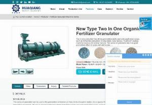 Organic Fertilizer and Compound Fertilizer Granulator - Organic fertilizer and compound fertilizer granulator have good economic benefits and wide adaptability. The granulator can process various powdery materials, it combines fertilizer to make granules.