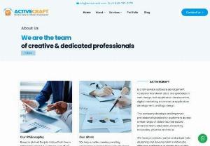About US - Activecraft - We are the team of creative and dedicated professionals with a willingness to perform every challenging task to provide the best result for our clients.