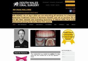 South Wales Oral Surgery - Dr Mallorie provides oral surgery and dental implant treatments at various locations across South Wales. His treatment philosophy is to provide honest, predictable, high quality, evidence-based care with the addition of exception service. He has been placing dental implants for 14 years and has success rates in excess of 98.7% so you can rest assured you are in safe hands. For more details about Dr Mallorie and the services he provides please visit