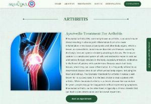 Sreerudra Ayurveda-Ayurvedic Treatment for Arthritis - Arthritis is normally referred to joint disease or joint pains. It is most common in women but frequently seen in older people. The symptoms can be mild, moderate or severe. Swelling pain, stiffness,decreased range of motion are the common symptoms of arthritis. These may stay about the same for years and progress or get worse over time.
Osteoarthritis is the most common among arthritis. It occurs when the cartilage, the soft cushion-like tissue , wears away causing the bones.