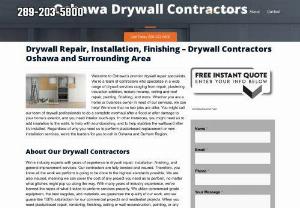 drywall taping in Oshawa - Welcome to Oshawa\'s premier drywall repair specialists. We\'re a team of contractors who specialize in a wide range of drywall services ranging from repair, plastering, insulation addition, texture revamp, ceiling and roof repair, painting, finishing, and more.