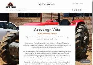 Screenshot of Used Tractors and Farm Equipment | Agri Vista | North West