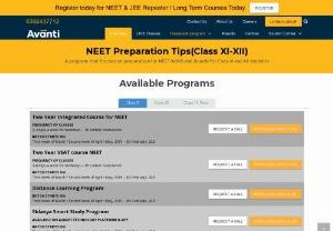 NEET Preparation Tips - Know the NEET Syllabus; Important topics to focus on for NEET 2020; Good Study Material; Create a Study Timetable; Practice NEET sample. Visit Avanti Learning Centre