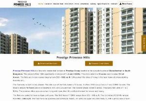 Prestige Primrose Hills Kanakapura Road - Prestige Primrose Hills  an eximious residential inventory from Prestige Group is coming up in lush green location of Kanakapura road, Bangalore. The project offers 2 and 3 BHK premium class apartments with best architectural design and amenities. 

Prestige Primrose Hills is located at plush locale off Kanakapura road. This part of Bangalore is growing significantly and is becoming the most sort-for residential layouts of the city.