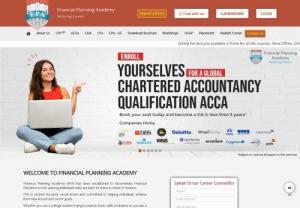 Financial Planning Academy - Financial Planning Academy (FPA) has been established to disseminate Financial Education to the aspiring individuals who are keen to make a career in Finance.

FPA is student-focused, result-driven and committed to helping individuals achieve their educational and career goals.