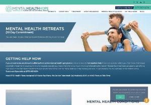 Mental Health Retreats - Mental Health Hope provides information on mental health retreats. retreats are typically located in beautiful settings and provide just the right mix of traditional and holistic therapies to address all aspects of the person,  including mind,  body,  and spirit.
