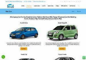 Hire Cars In Lahore, Rent a Car Lahore, Luxury Cars | Cheap Rates - Rent a Car Lahore DHA, Hire Cars We Have Wide Range of Sedan Cars, Hatchback Cars, Luxury Cars, Suv Cars, Mini Bus, Luxury buses on Cheap Rates,
