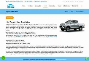 Hire Toyota Hilux | Revo | Vigo | Rent a Car Lahore ☎0312-4343400 - Toyota Hilux Revo/Vigo for Rent In Lahore, Hire Toyota Hilux, Hire Revo Double Cabin, Cheap Rate, Best Services, Rent a Car Lahore Dha ☎0312-4343400