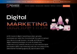 Digital Marketing Company  - Innvonix Digital Marketing Company,  hire SEO company India - Search Engine Optimization experts,  SMO,  PPC,  Link building & digital marketing service. Innvonix serves as your business facto of increased leads and sales,  differentiates your products in the marketplace,  and can analyze your marketing budget. We specialize in comprehensive affordable local SEO services in the USA,  UK,  Australia,  Germany,  to set the right strategy for their local business branding. Our SEO experts focus on 