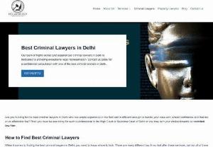 Consult Best Criminal Lawyer In Delhi. - Criminal lawyers in Delhi are a group of experienced professionals, dealing with the criminal law services and helping people out with criminal cases in courts of Delhi.