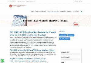ISO 45001 Lead Auditor Trianing in Kuwait | ISO 45001 Training - IAS - IAS Offers ISO 45001 Lead Auditor Training in Kuwait Partner with EAS. IAS has Achieved 93% Candidate Pass Percentage. Contact us for Training.