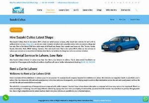 Hire Suzuki Cultus In Lahore | Rent a Car Services | 0312-4343400 - Hire Suzuki Cultus (celerio) In Lahore Cheap Rates, Rent a Car Lahore DHA Offer Rates With Low Price, Online Rent a Car Services Call ☎+92-312-4343400