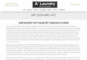 Dry Cleaners Brooklyn  Aplus Laundry - As the best Dry Cleaners Brooklyn has to offer, Aplus Laundry operates as one of the premiere bulk laundry companies around. They arent the people who are going to take a few t-shirts and a blazer to; they operate a business that offers laundry services to the entire hotel, a large gym, or hospital the largest of bulk orders. And using the same principle by which they operate, you can save yourself tons of money every year on dry cleaning.